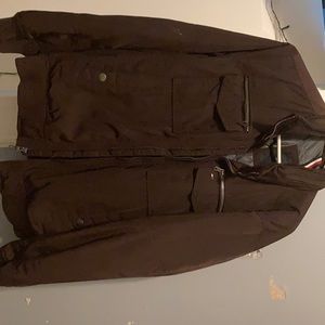 Jacket maroon in color